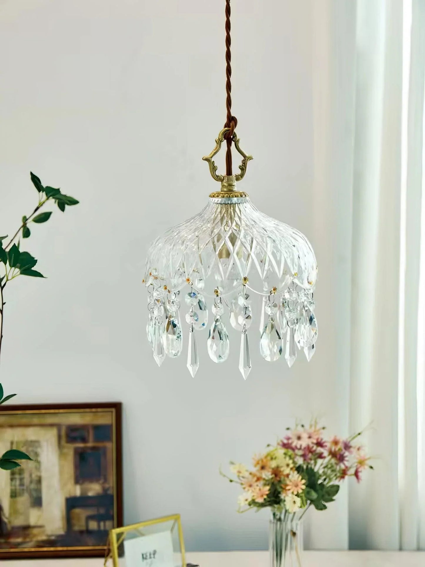 Vintage Crystal Pendant Lamp