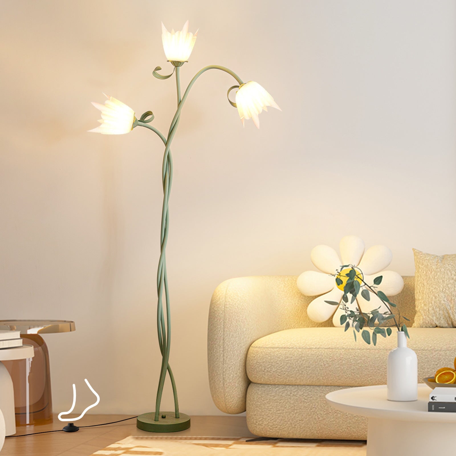 Vintage Flower Floor Lamp - Loonglight