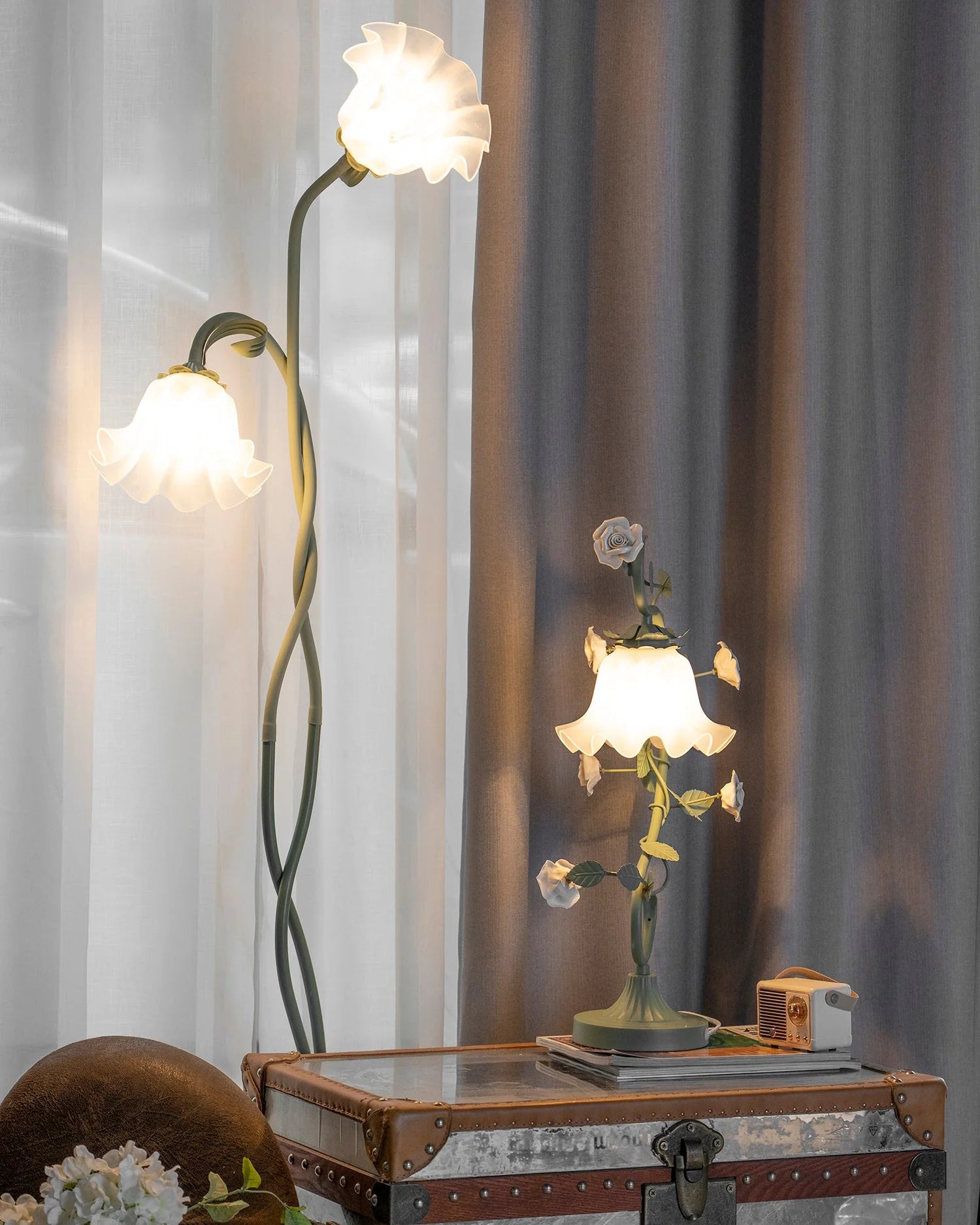 Vintage Flower Floor Lamp - Loonglight