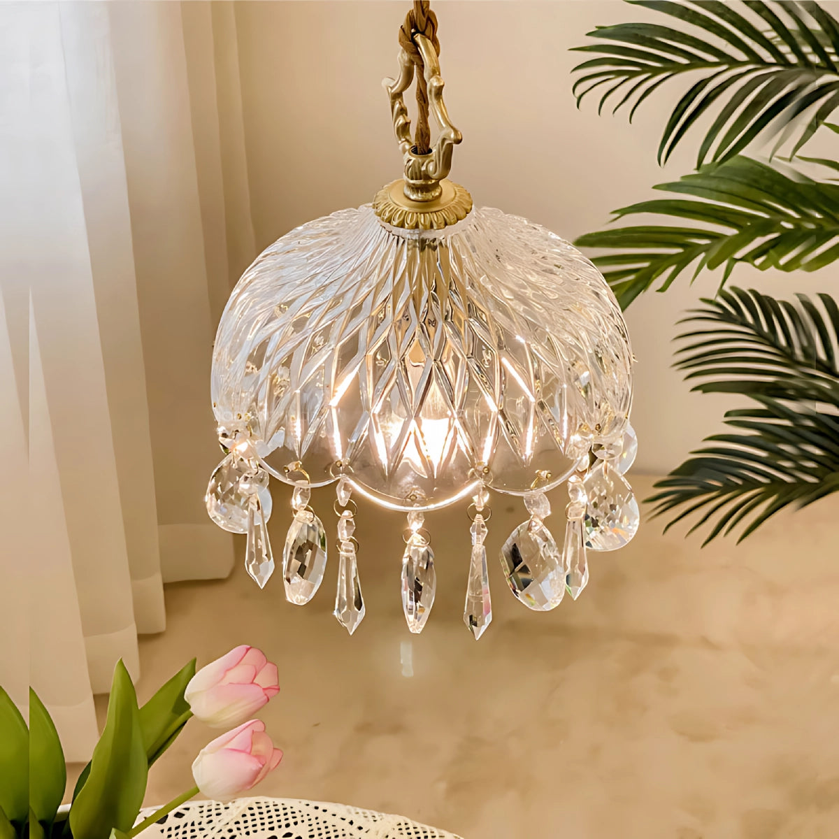 Vintage Crystal Pendant Lamp - Loonglight