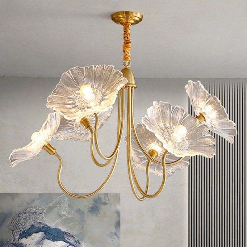 Vintage Floral Glass Chandelier - Loonglight