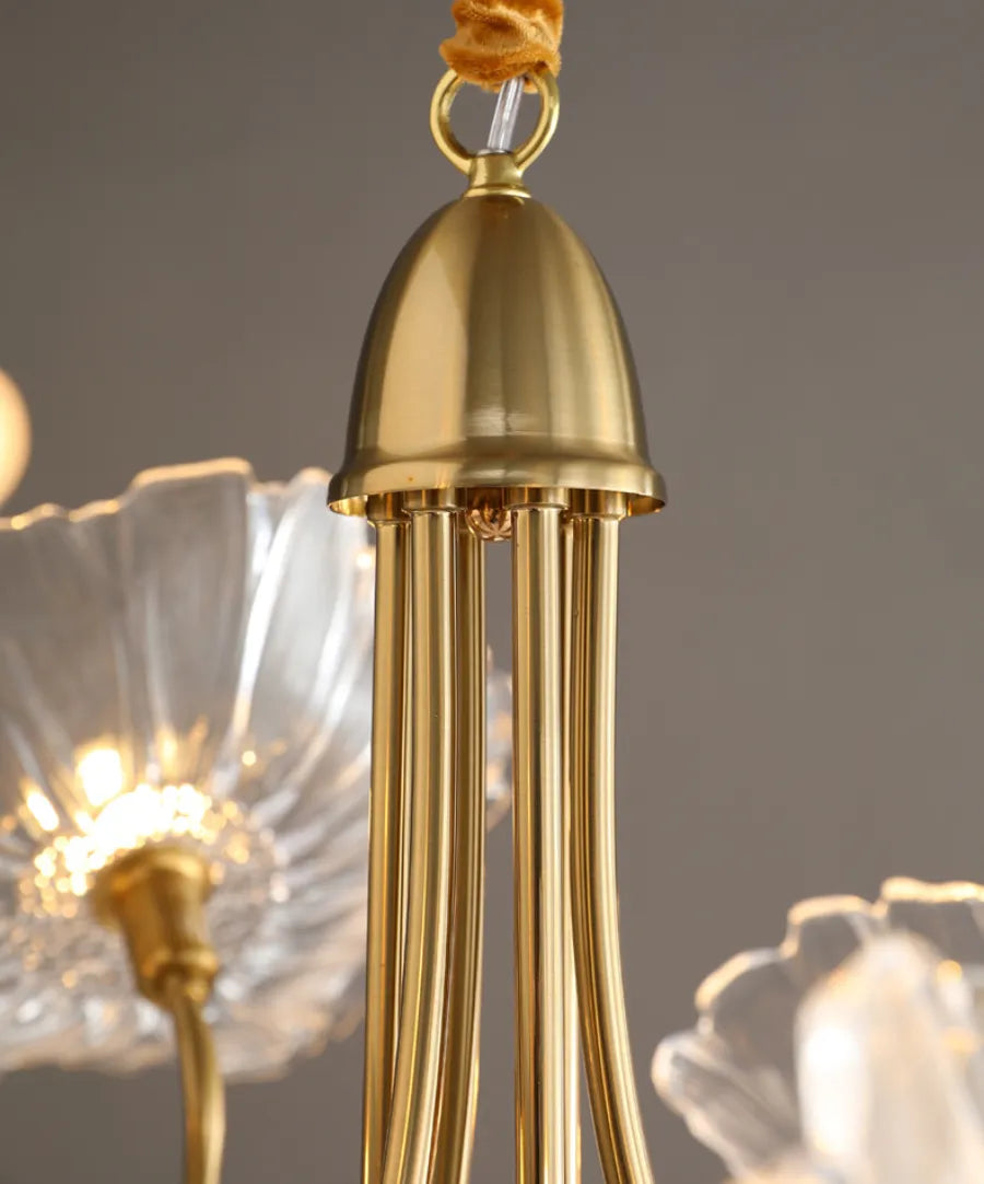 Vintage Floral Glass Chandelier - Loonglight