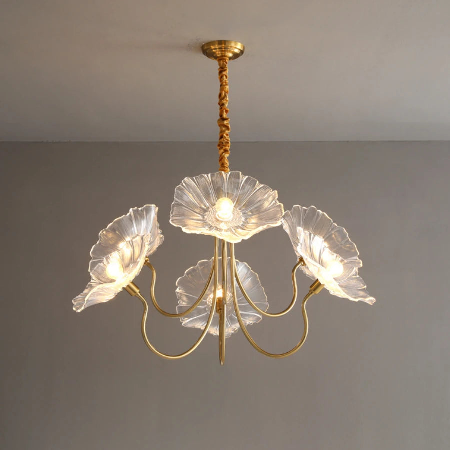 Vintage Floral Glass Chandelier - Loonglight