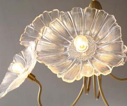 Vintage Floral Glass Chandelier - Loonglight
