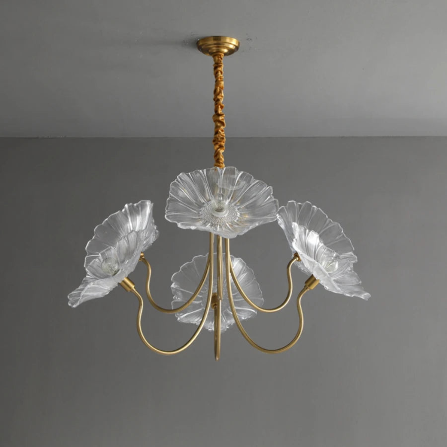 Vintage Floral Glass Chandelier - Loonglight