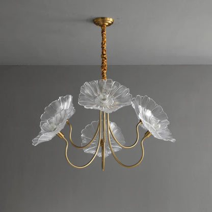 Vintage Floral Glass Chandelier - Loonglight
