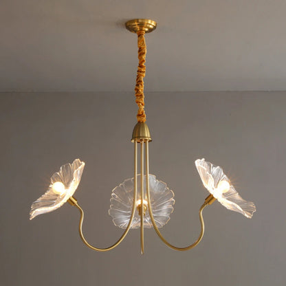 Vintage Floral Glass Chandelier - Loonglight