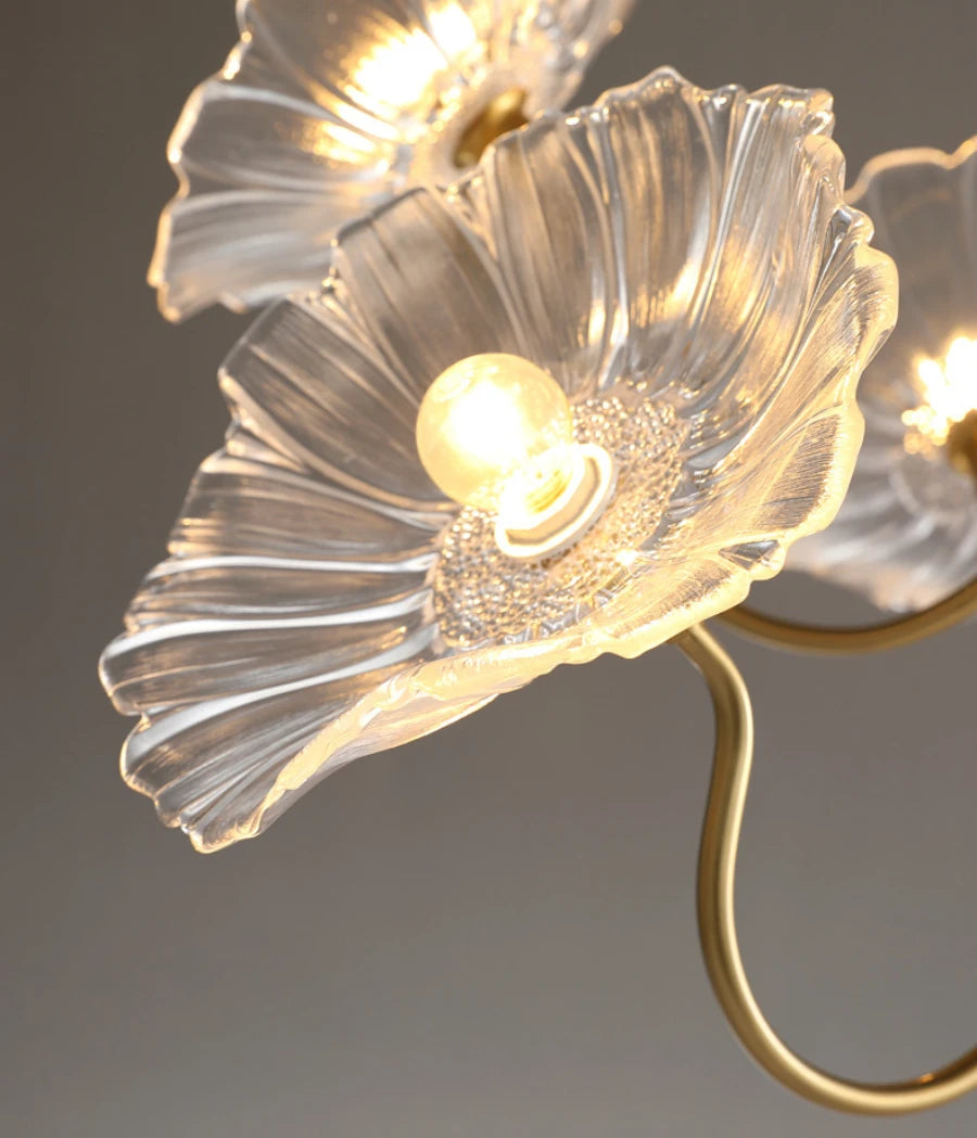 Vintage Floral Glass Chandelier - Loonglight