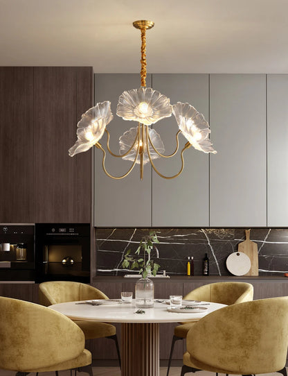 Vintage Floral Glass Chandelier - Loonglight