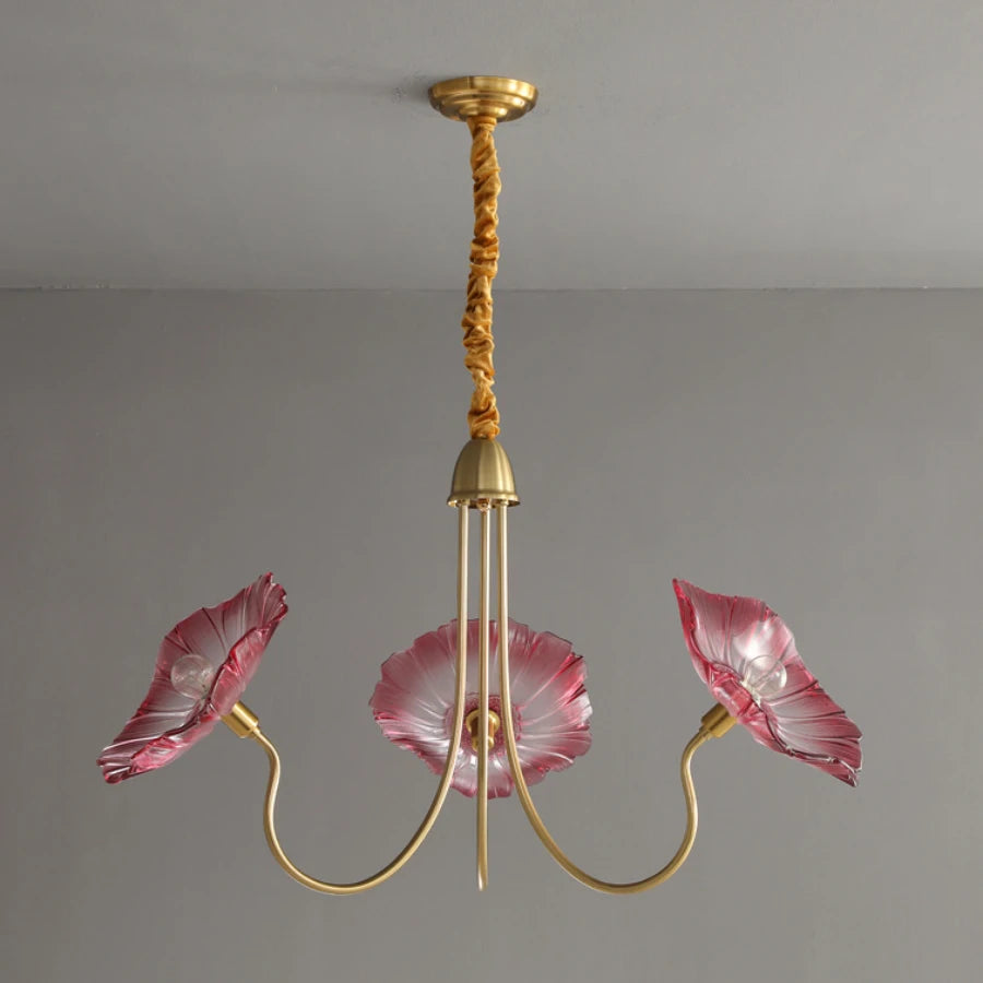 Vintage Floral Glass Chandelier - Loonglight
