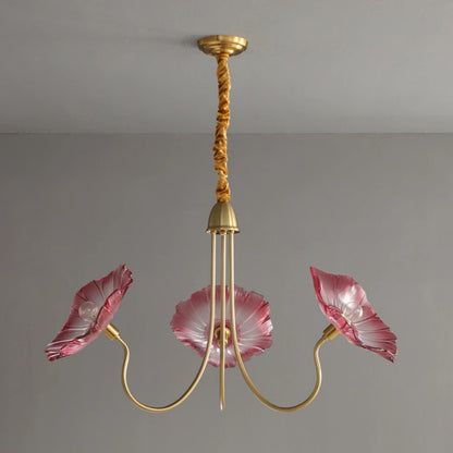Vintage Floral Glass Chandelier - Loonglight