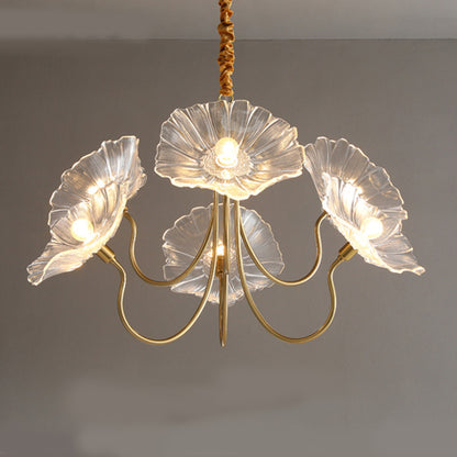 Vintage Floral Glass Chandelier - Loonglight