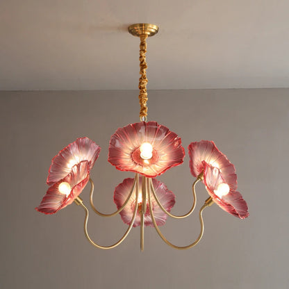 Vintage Floral Glass Chandelier - Loonglight