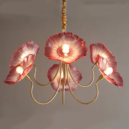Vintage Floral Glass Chandelier - Loonglight