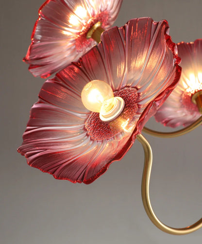 Vintage Floral Glass Chandelier - Loonglight