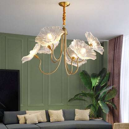 Vintage Floral Glass Chandelier - Loonglight