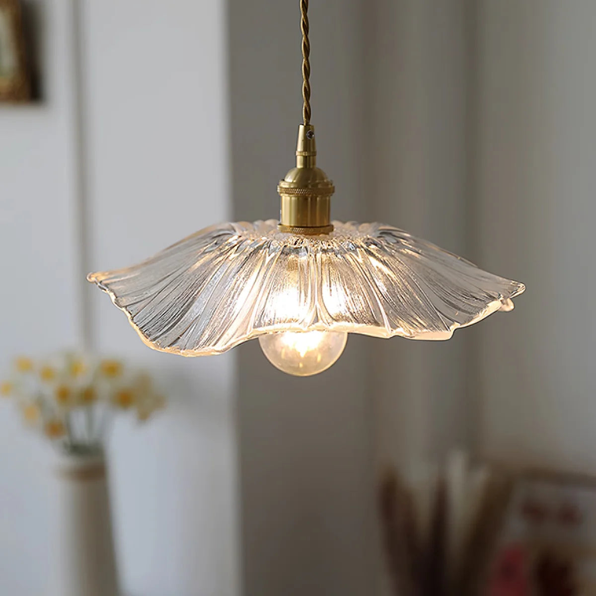 Vintage Flower Glass Pendant Lamp - Loonglight