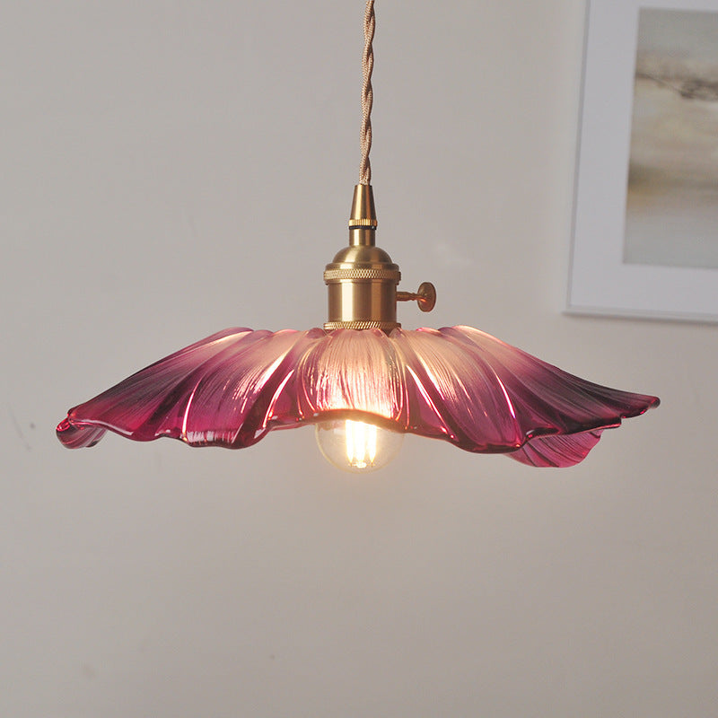Vintage Flower Glass Pendant Lamp - Loonglight