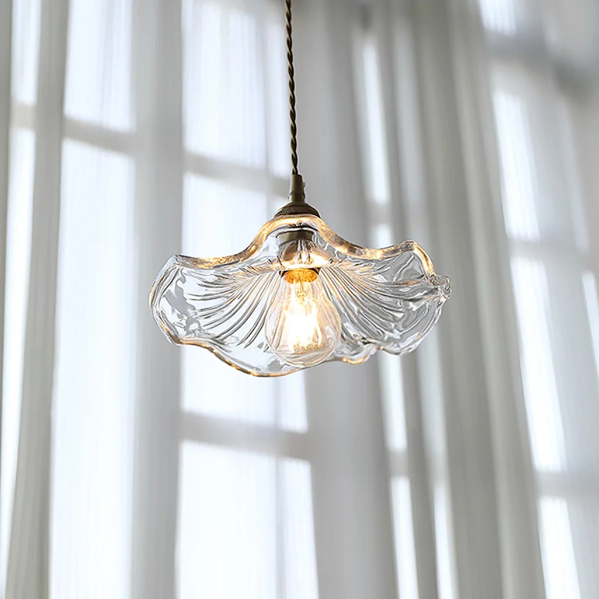 Vintage Flower Glass Pendant Lamp - Loonglight