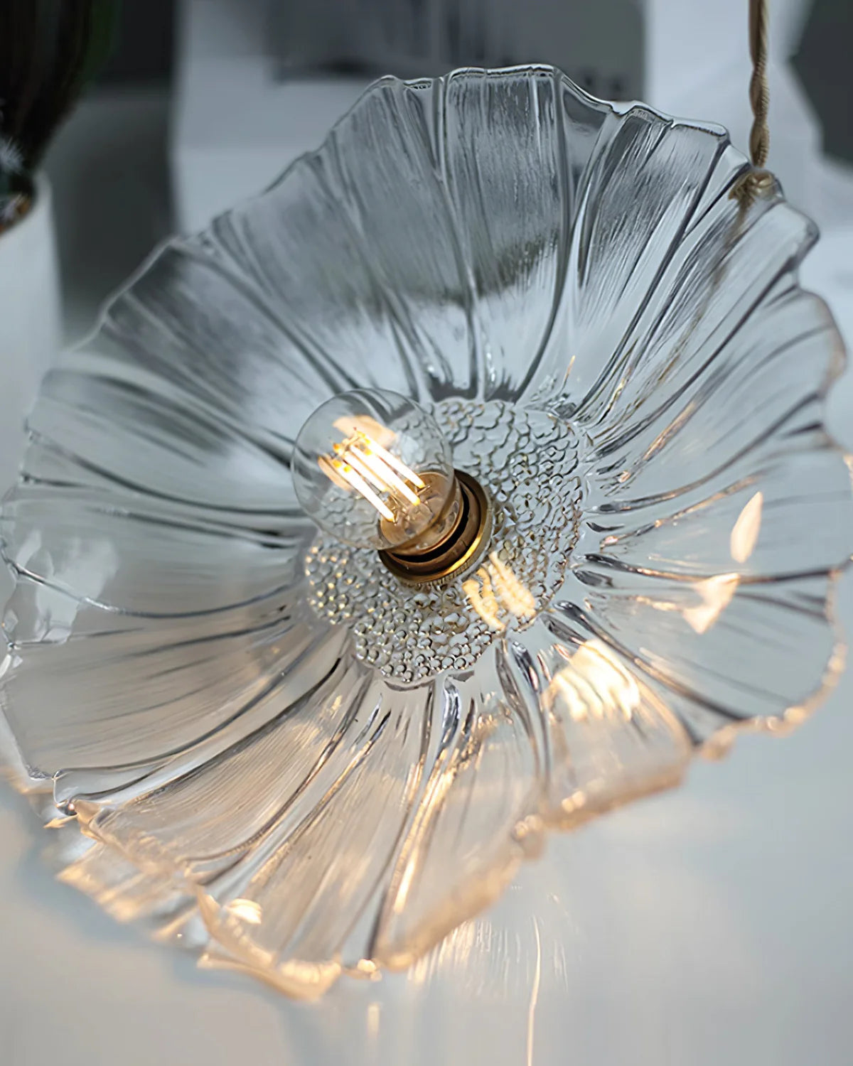 Vintage Flower Glass Pendant Lamp - Loonglight