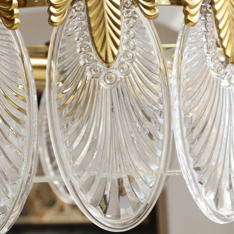 Vintage Glass Leaf Round Chandelier - Loonglight