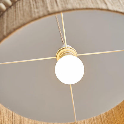 Pearl Rattan Drum Pendant Light - Loonglight