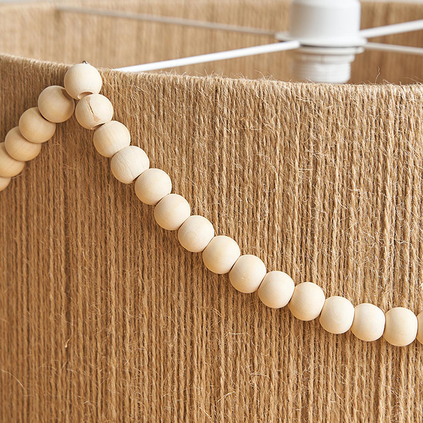 Pearl Rattan Drum Pendant Light - Loonglight