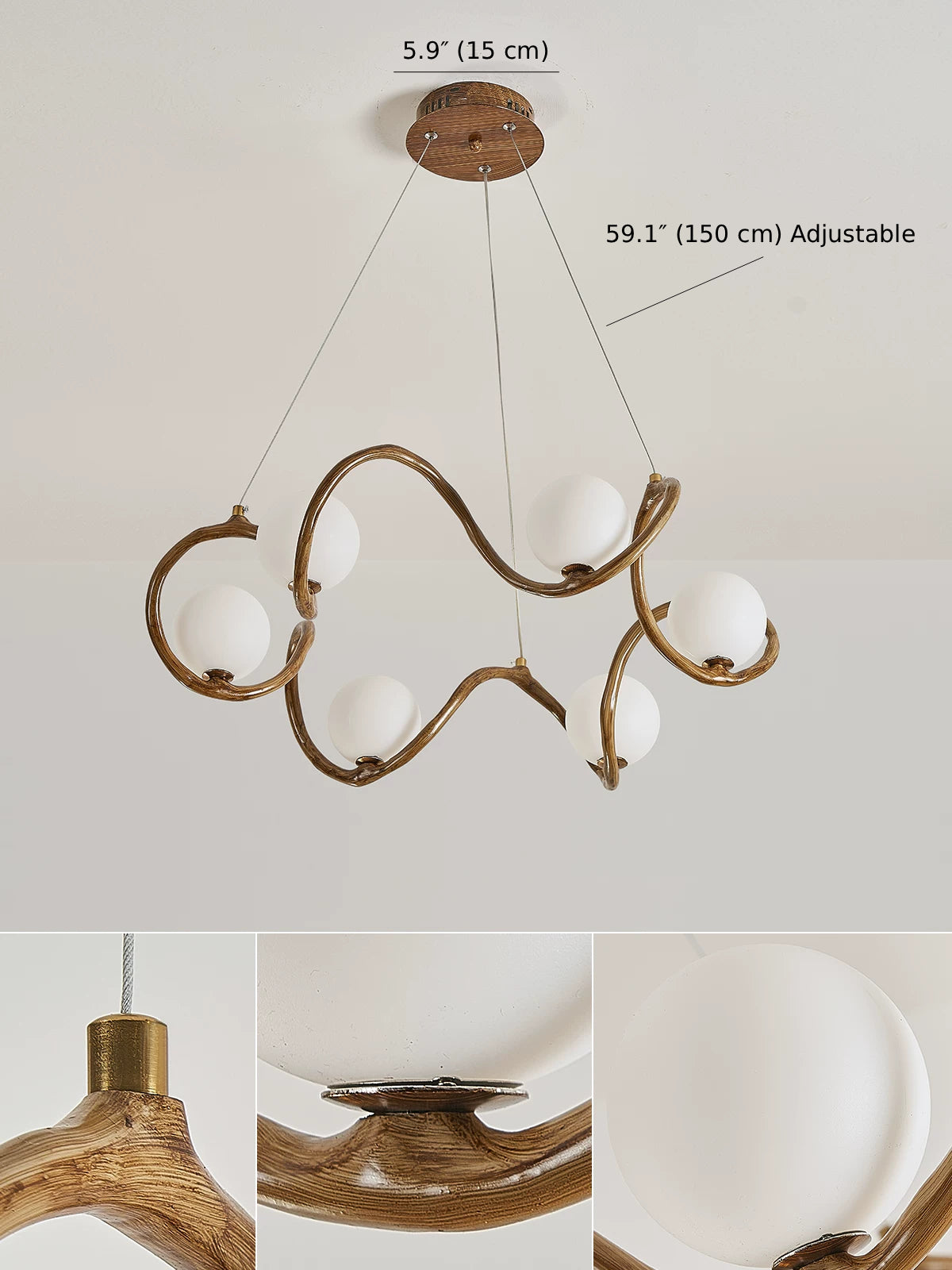 Wabi-Sabi Vine Chandelier