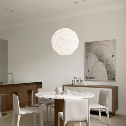 Wabi-sabi Silk Ball Pendant Light - Loonglight