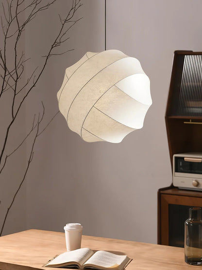 Wabi-sabi Silk Ball Pendant Light - Loonglight