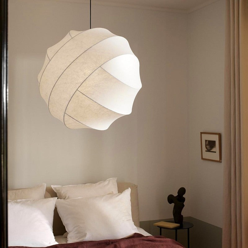 Wabi-sabi Silk Ball Pendant Light - Loonglight