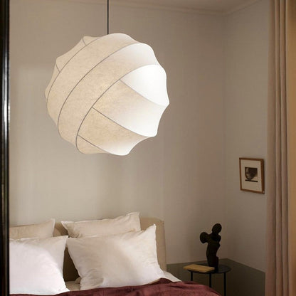 Wabi-sabi Silk Ball Pendant Light - Loonglight