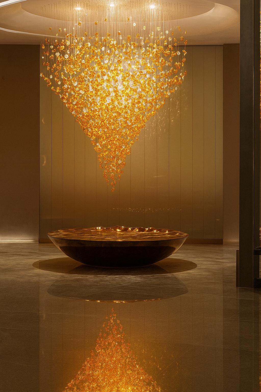 Waterfall Crystal Stone Chandelier - Loonglight