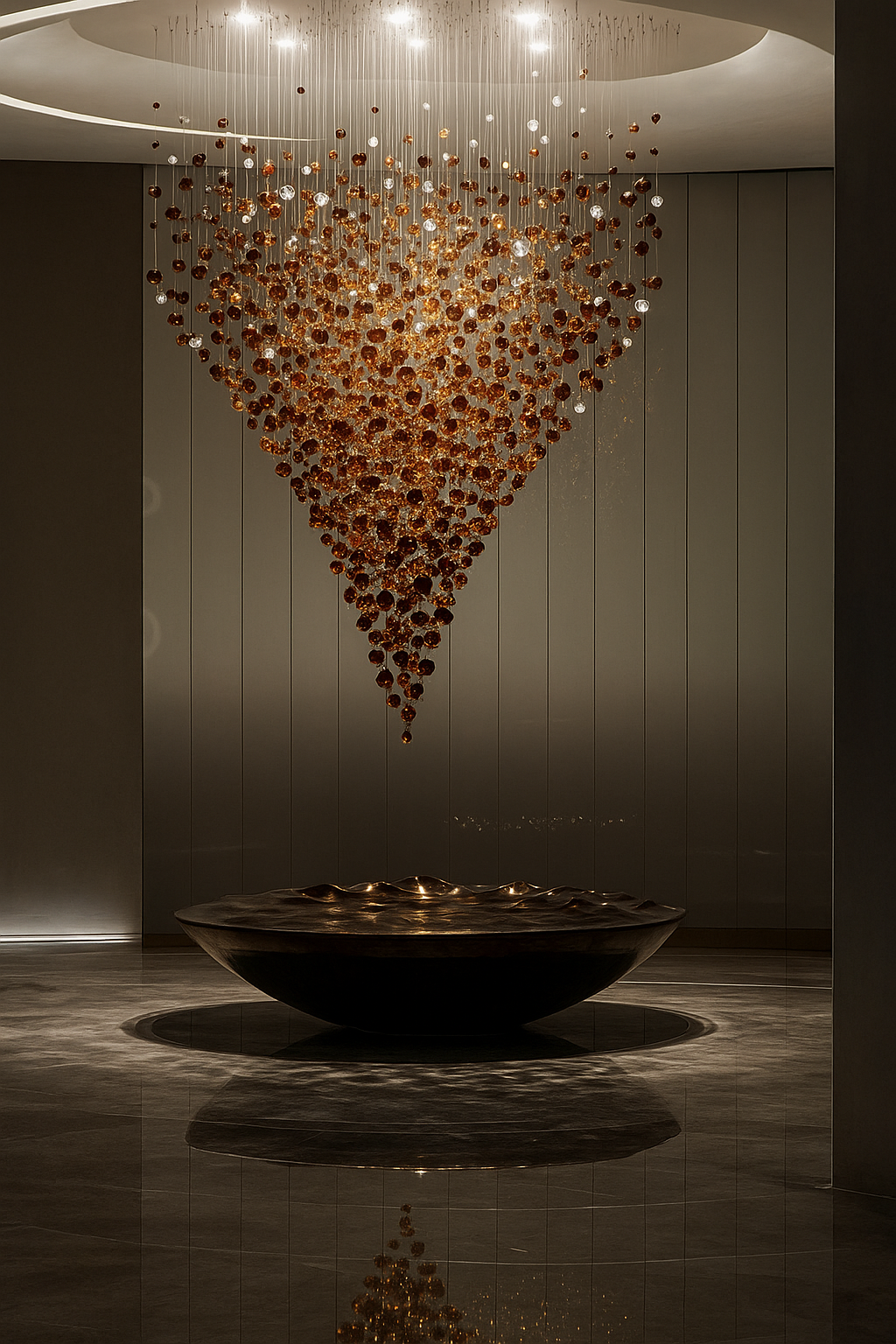 Waterfall Crystal Stone Chandelier - Loonglight