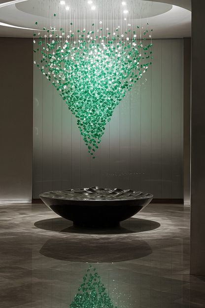 Waterfall Crystal Stone Chandelier - Loonglight