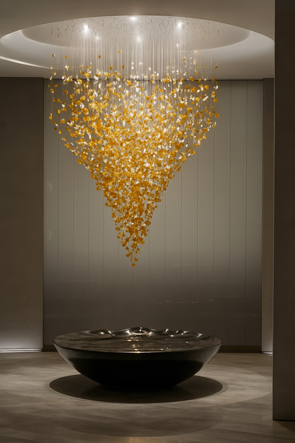 Waterfall Crystal Stone Chandelier - Loonglight