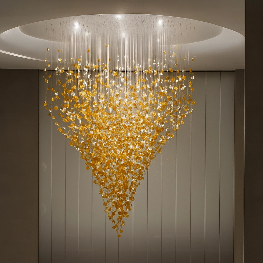 Waterfall Crystal Stone Chandelier - Loonglight
