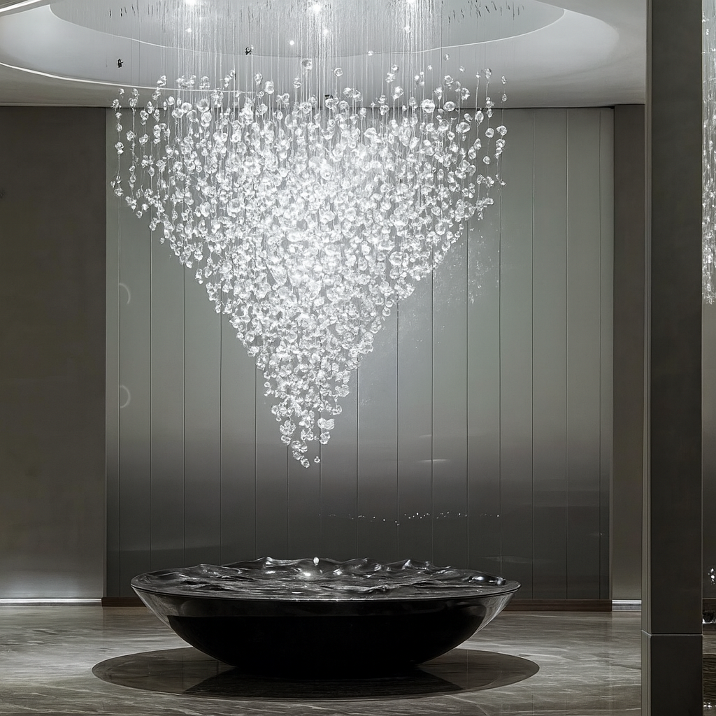 Waterfall Crystal Stone Chandelier - Loonglight