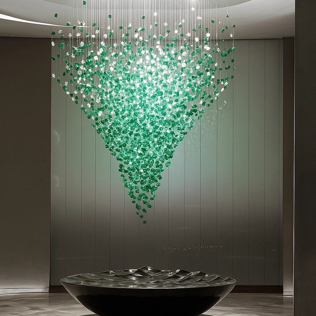 Waterfall Crystal Stone Chandelier - Loonglight