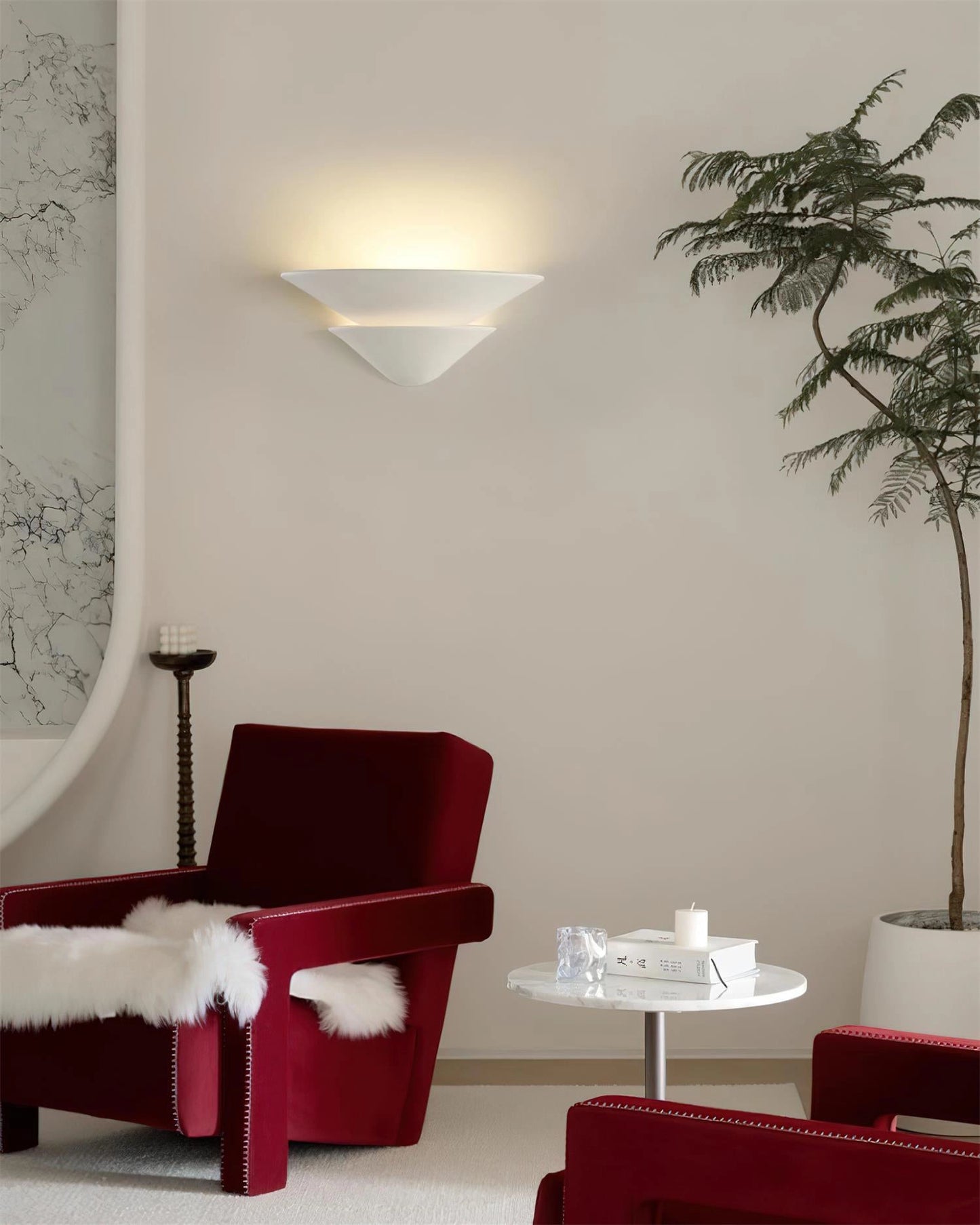 Wave Plaster Wall Lamp