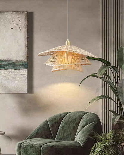 Weaver Bamboo Pendant Light - Loonglight