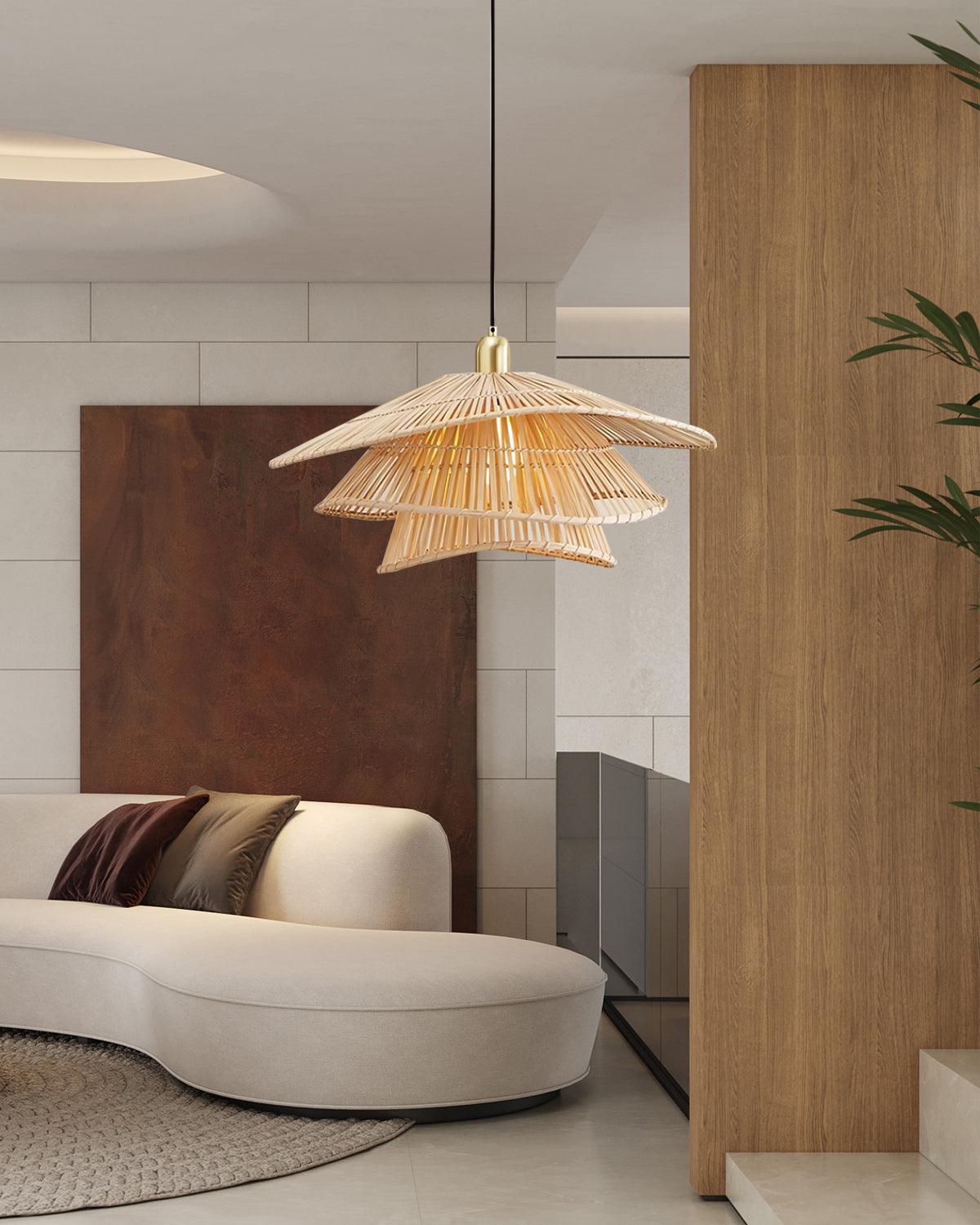 Weaver Bamboo Pendant Light - Loonglight