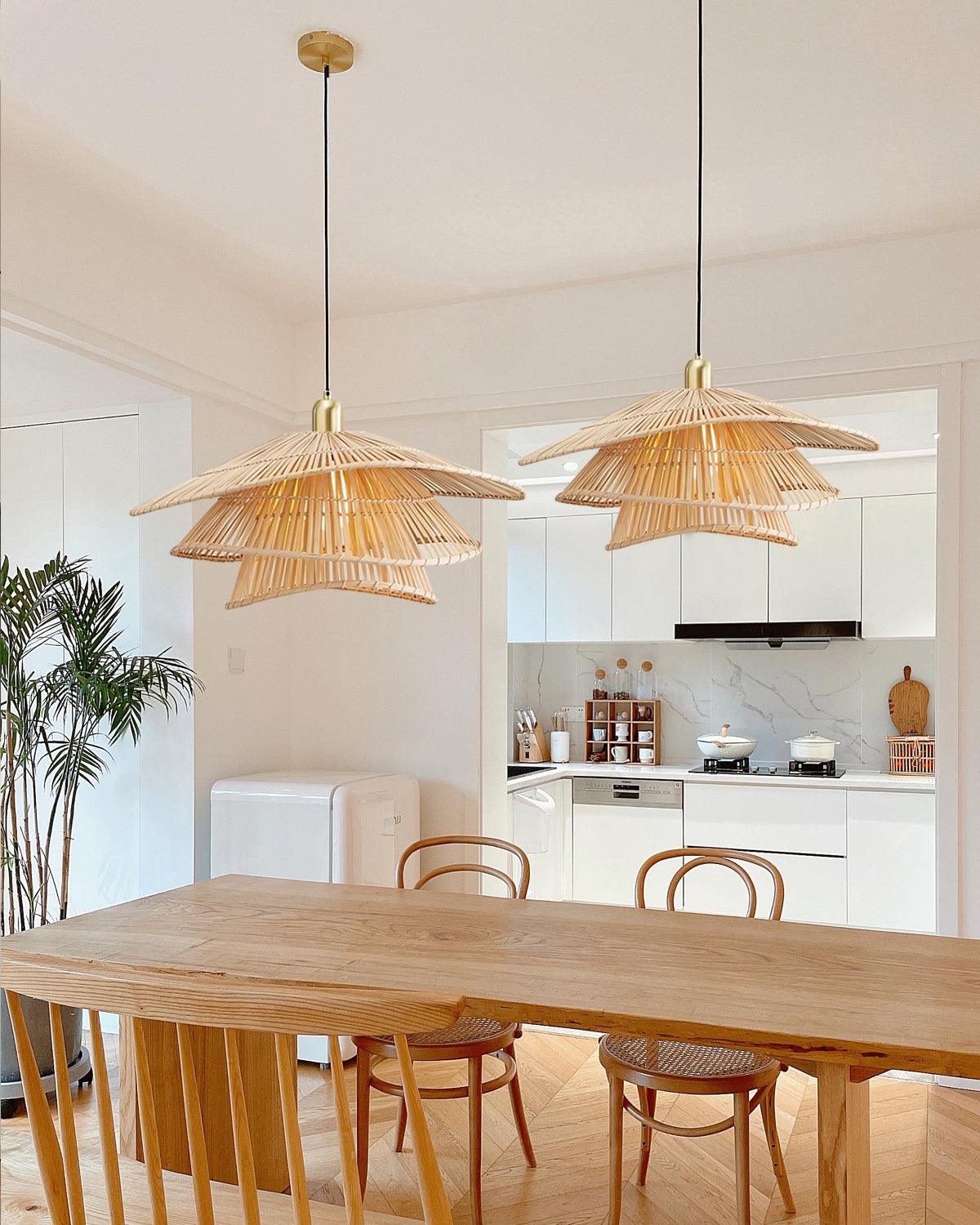 Weaver Bamboo Pendant Light - Loonglight