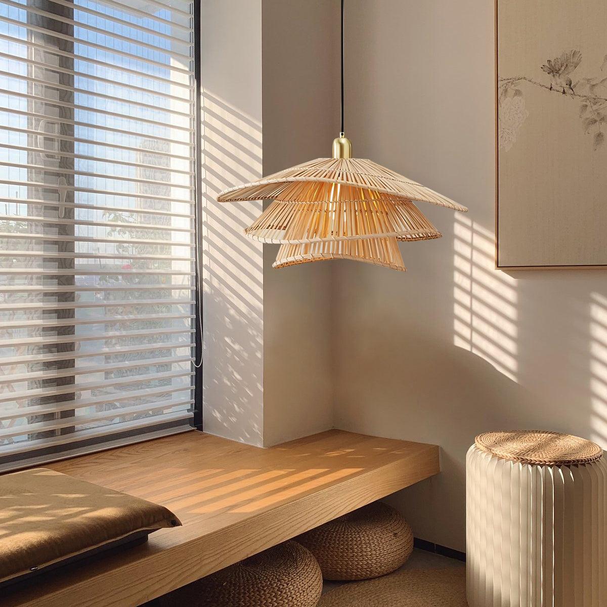 Weaver Bamboo Pendant Light - Loonglight