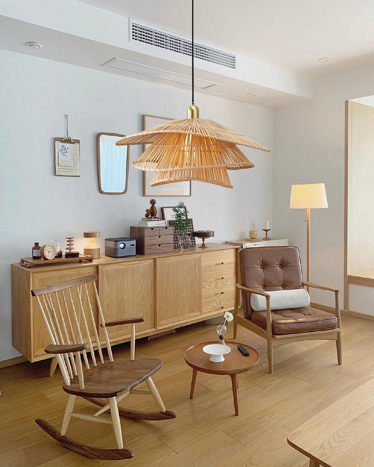 Weaver Bamboo Pendant Light - Loonglight