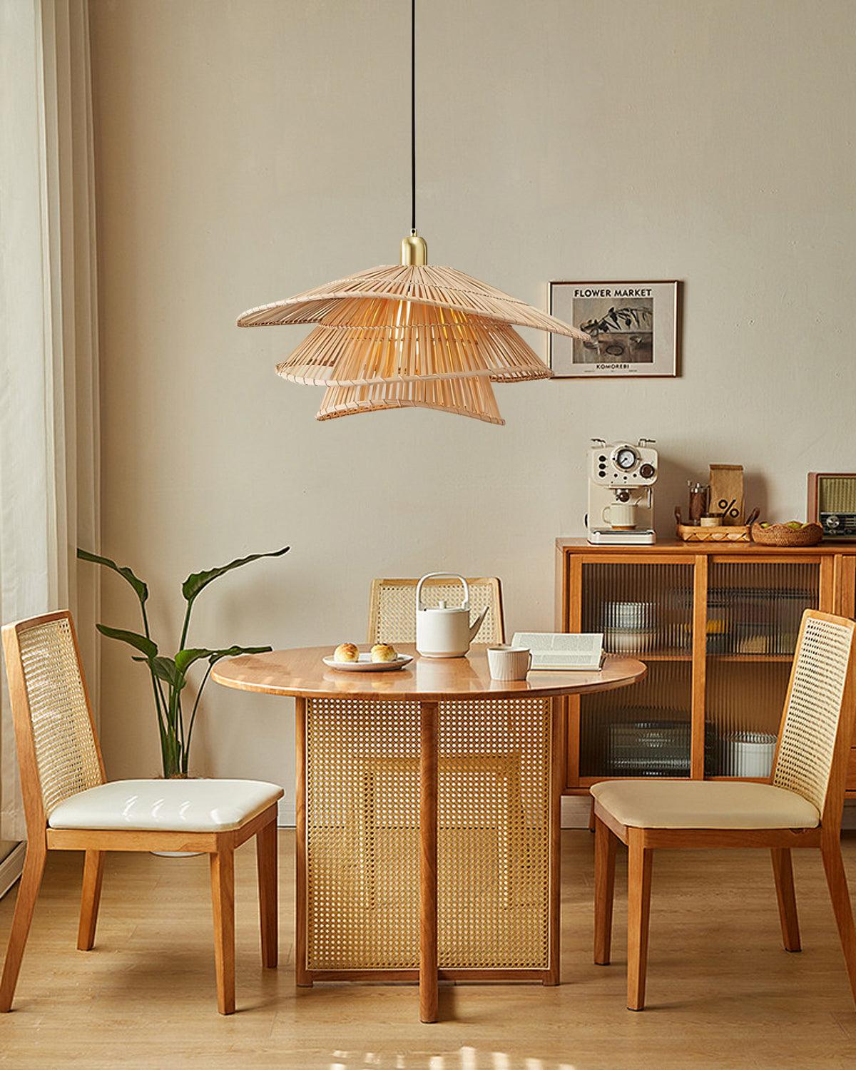 Weaver Bamboo Pendant Light - Loonglight
