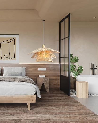 Weaver Bamboo Pendant Light - Loonglight