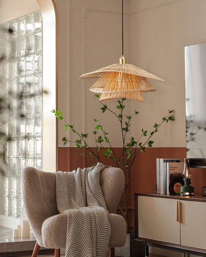 Weaver Bamboo Pendant Light - Loonglight