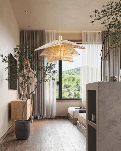 Weaver Bamboo Pendant Light - Loonglight