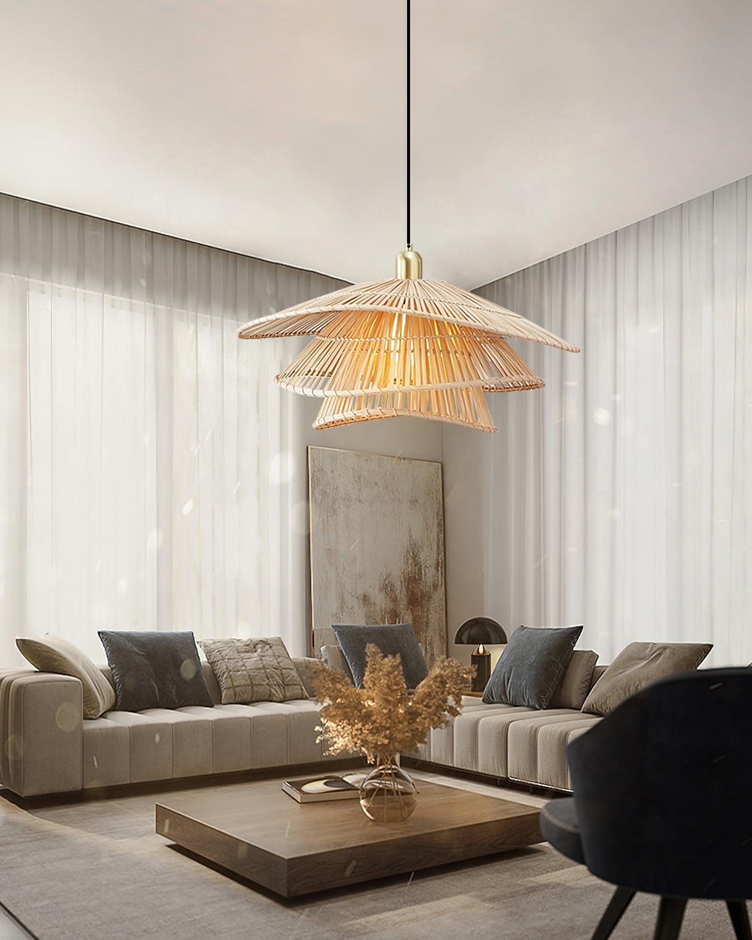 Weaver Bamboo Pendant Light - Loonglight